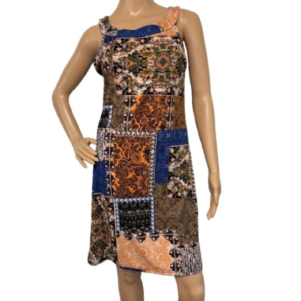 Papillon Patchwork Floral Sleeveless Dress Size M